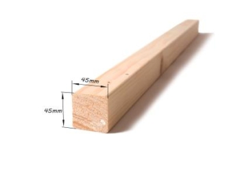 Hööveldatud pruss ümarate servadega SHP 45x45x3000mm, kuusk AB